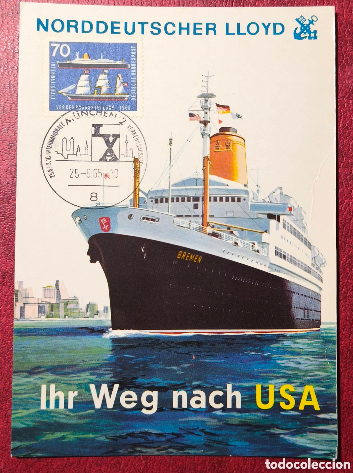 Postales: Alemania. 1965. Tu camino a USA
