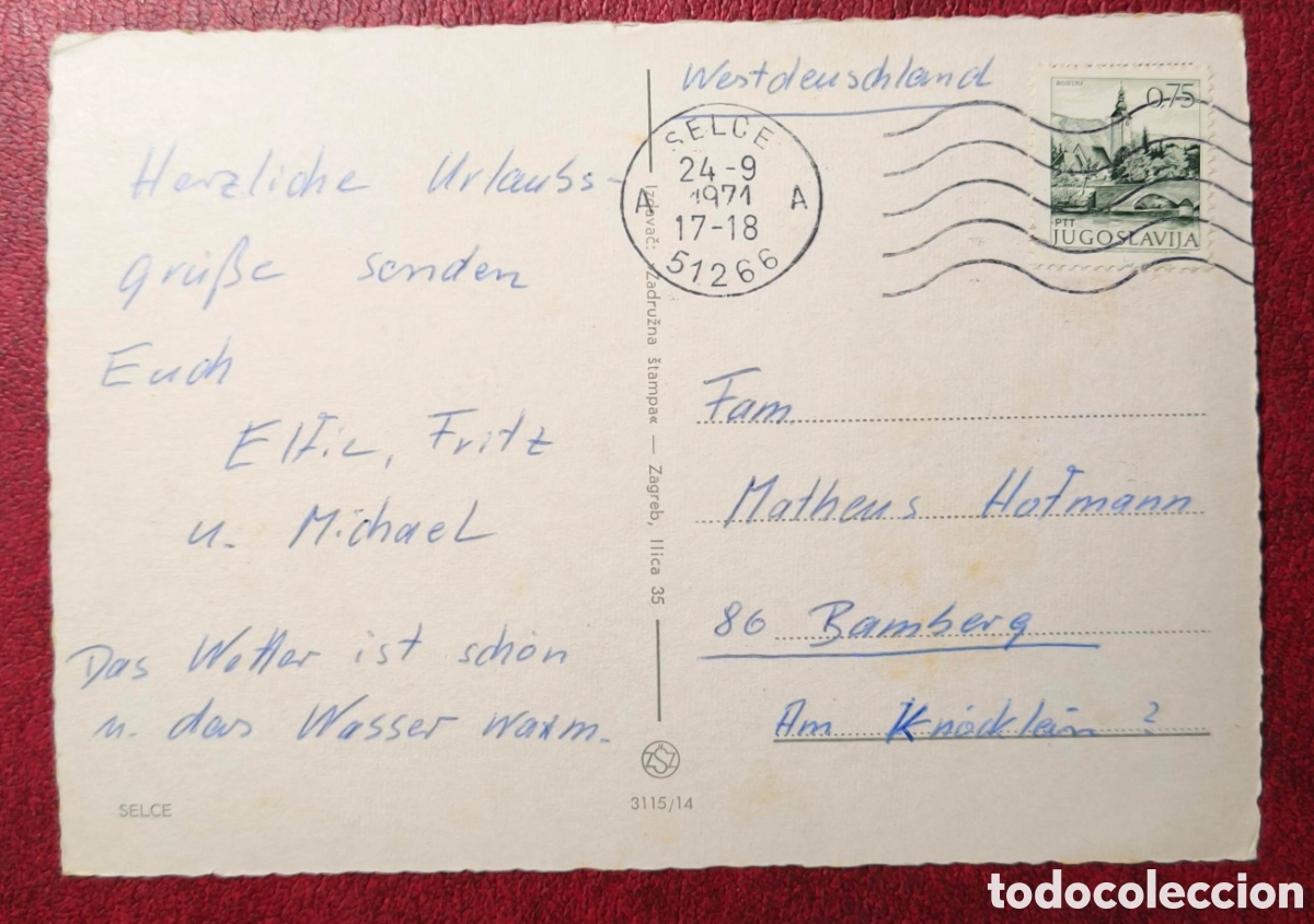 Postales: Alemania. 1971. Selce - Foto 2