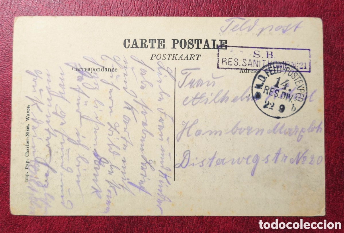 Postales: Francia. 1922. Grez-Doiceau - Foto 2