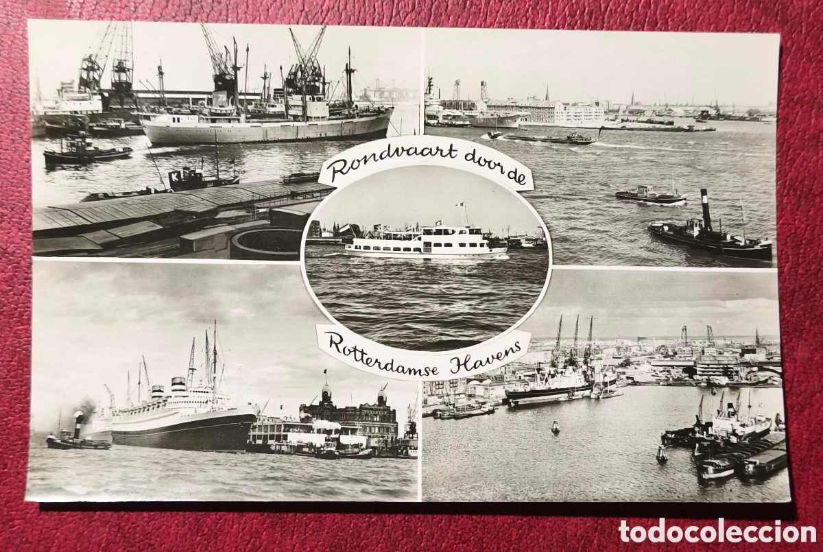 Postales: Pa&iacute;ses Bajos. 1958. Puertos de Rotterdam