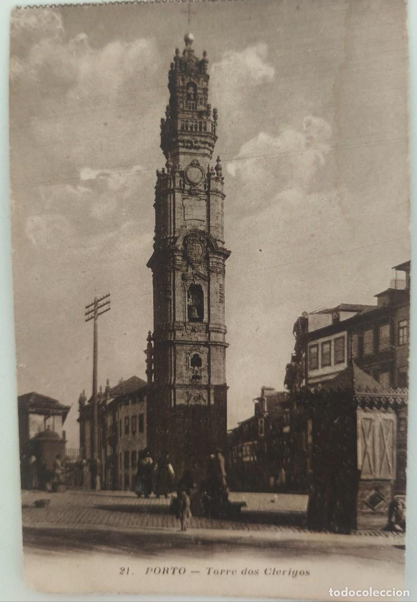 Postales: Torre de los cl&eacute;rigos Oporto