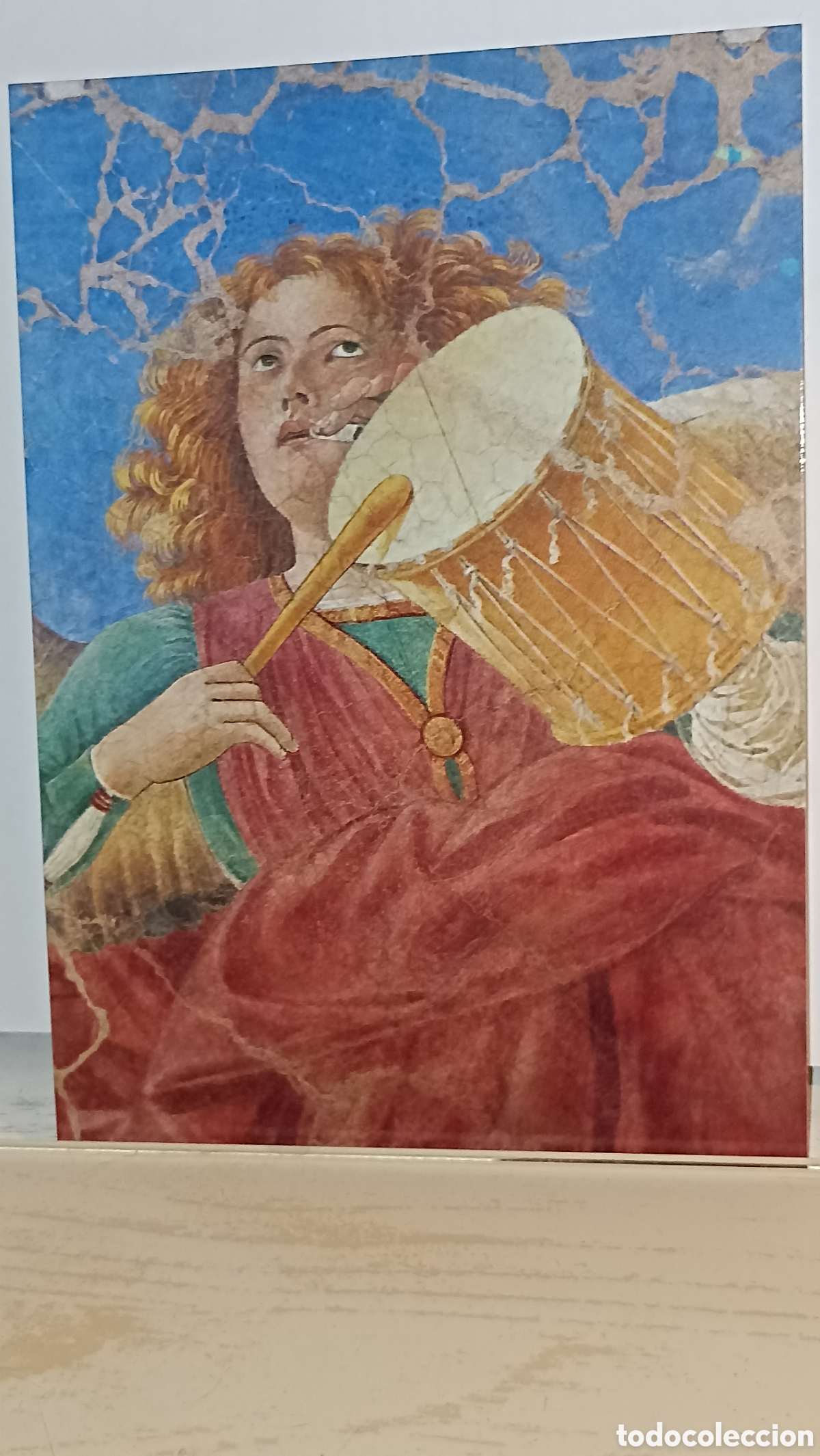 Postales: Mint chiita del Vaticano melozzo da Forly Angelo musicante con tamburo