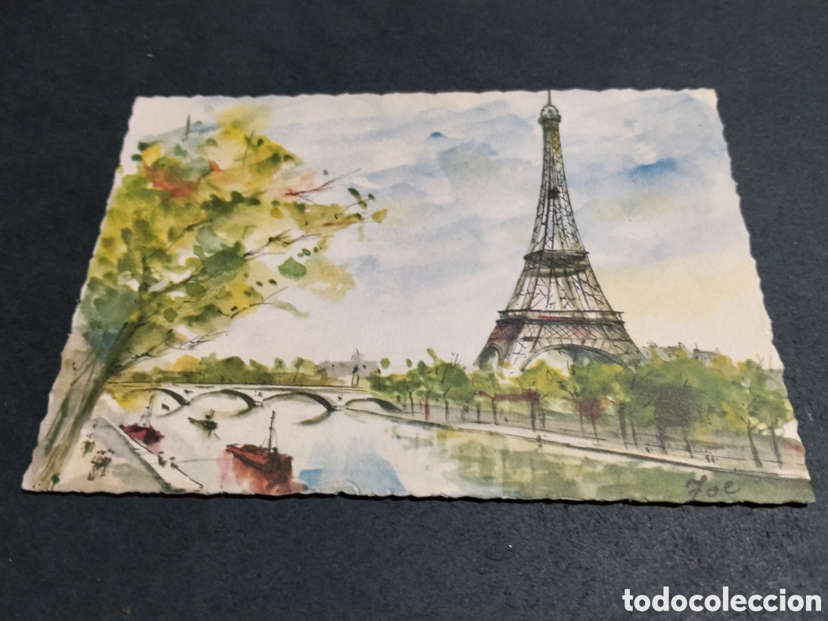 Postales: Postal Par&iacute;s dibujo Zoe