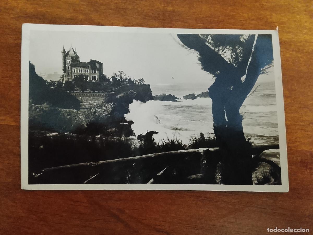 Postales: Postal de Biarritz, La Villa Belza par gros temps