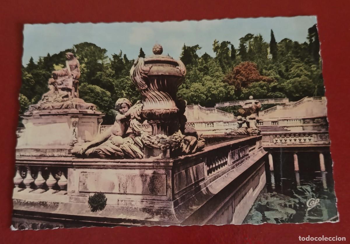 Postales: BA&Ntilde;OS ROMANOS - NYMPHAEUM - JARDINS DE LA FONTAINE - NIMES - FRANCIA 1958