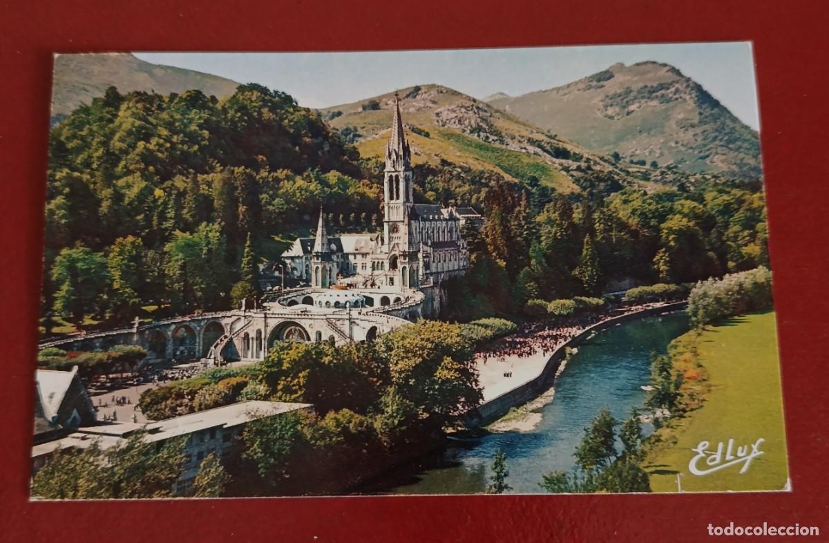 Postales: SANTUARIO NUESTRA SE&Ntilde;ORA DE LOURDES - R&Iacute;O GAVE DE PAU - PIRINEOS - FRANCIA