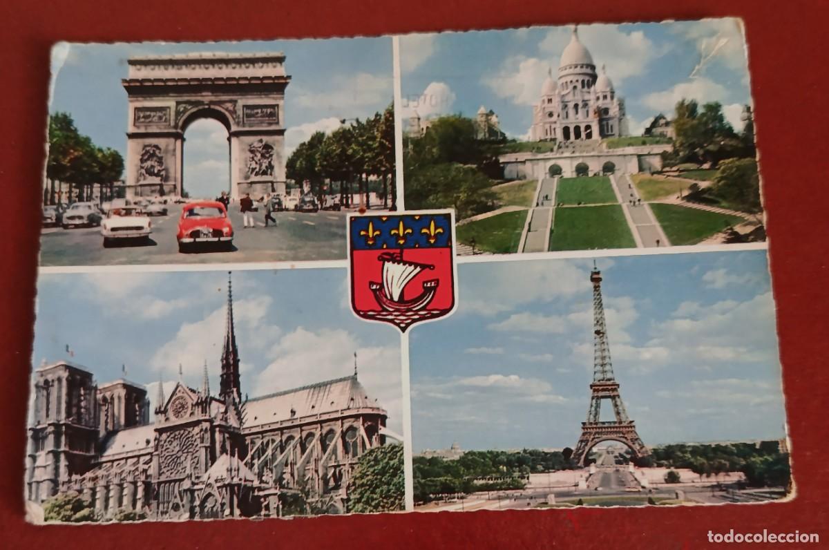 Postales: PARIS EN LA D&Eacute;CADA DE 1960 - ARCO TRIUNFO - SACRE COEUR - NOTRE DAME - EIFFEL