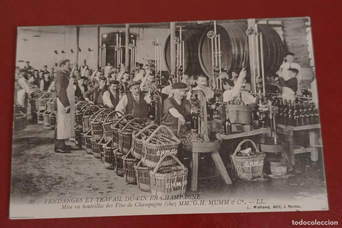 Postkarten: PROCESO EMBOTELLADO CHAMPAN - CAVAS DE LA CASA G.H . MUMM & CIA DE REIMS - FRANCIA 1908
