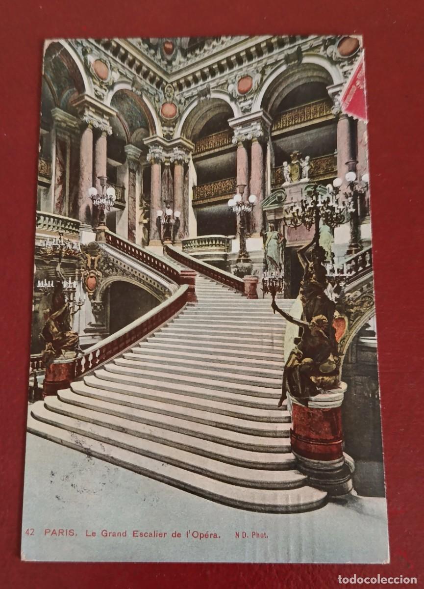 Postkarten: ESCALINATA DE HONOR DEL PALAIS GARNIER - PAR&Iacute;S - FRANCIA 1908