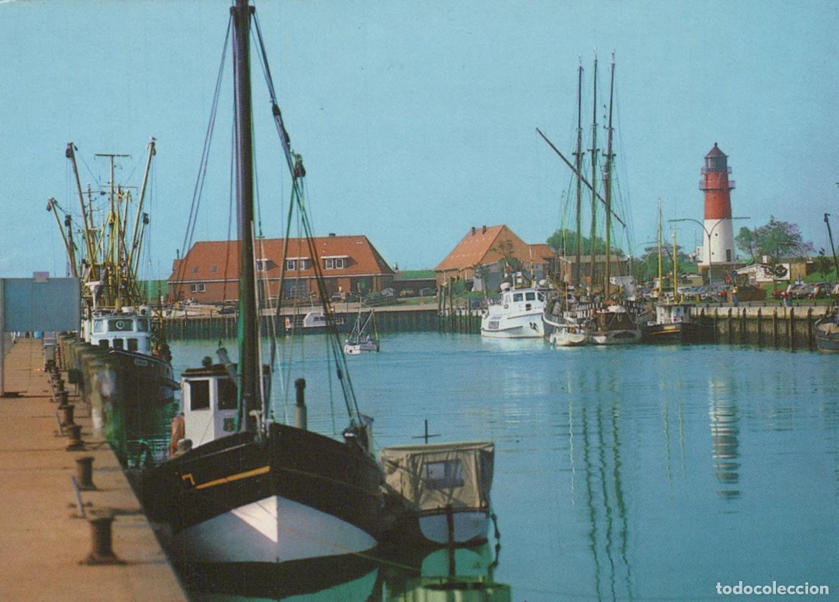 Postales: Germany Schleswig B&uuml;sum Harbor With Fishing Boats And Lighthouse *YBB037