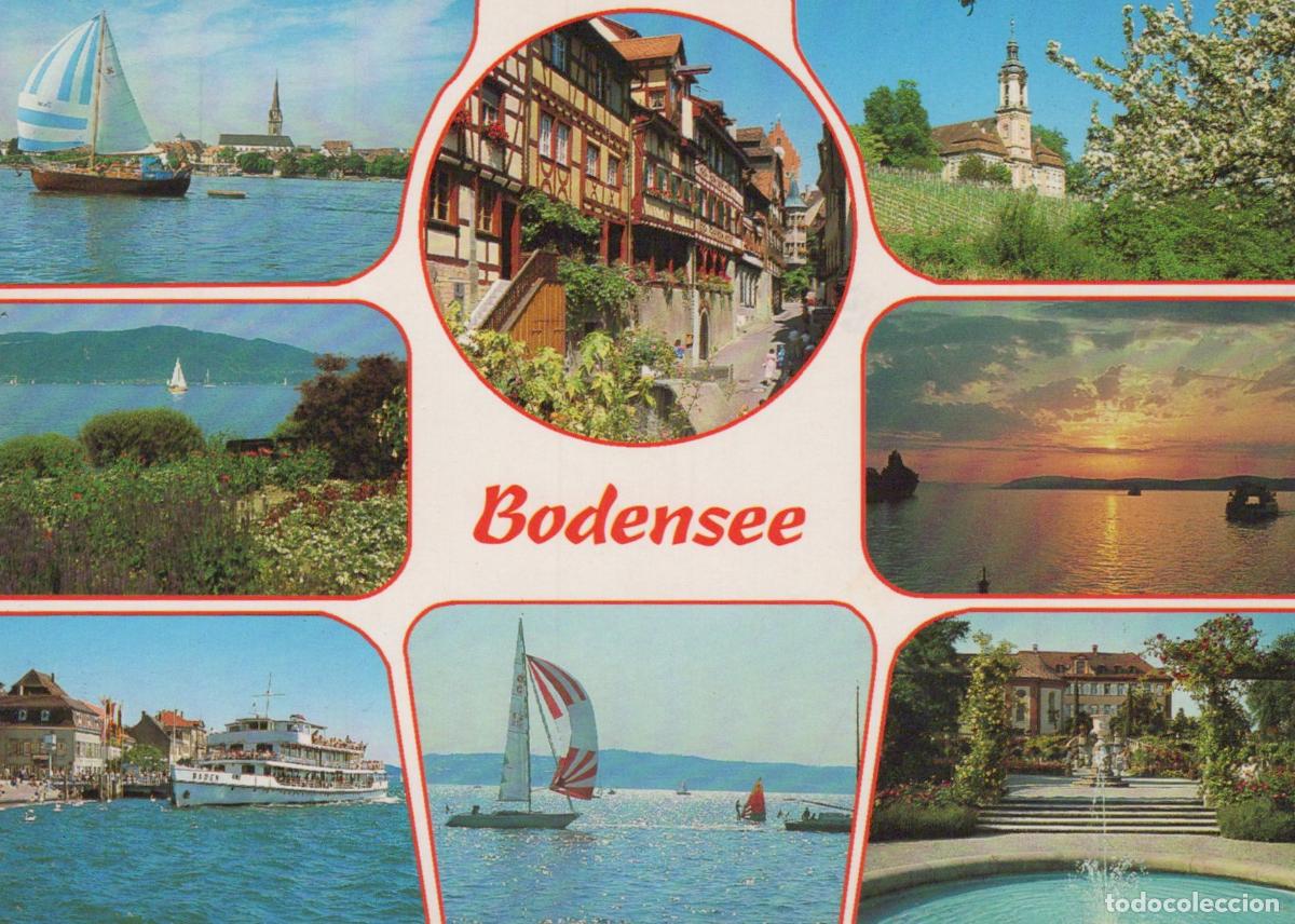 Postales: Germany Lake Constance Lake Constance Multi View Sailing Boats Town *YBB067