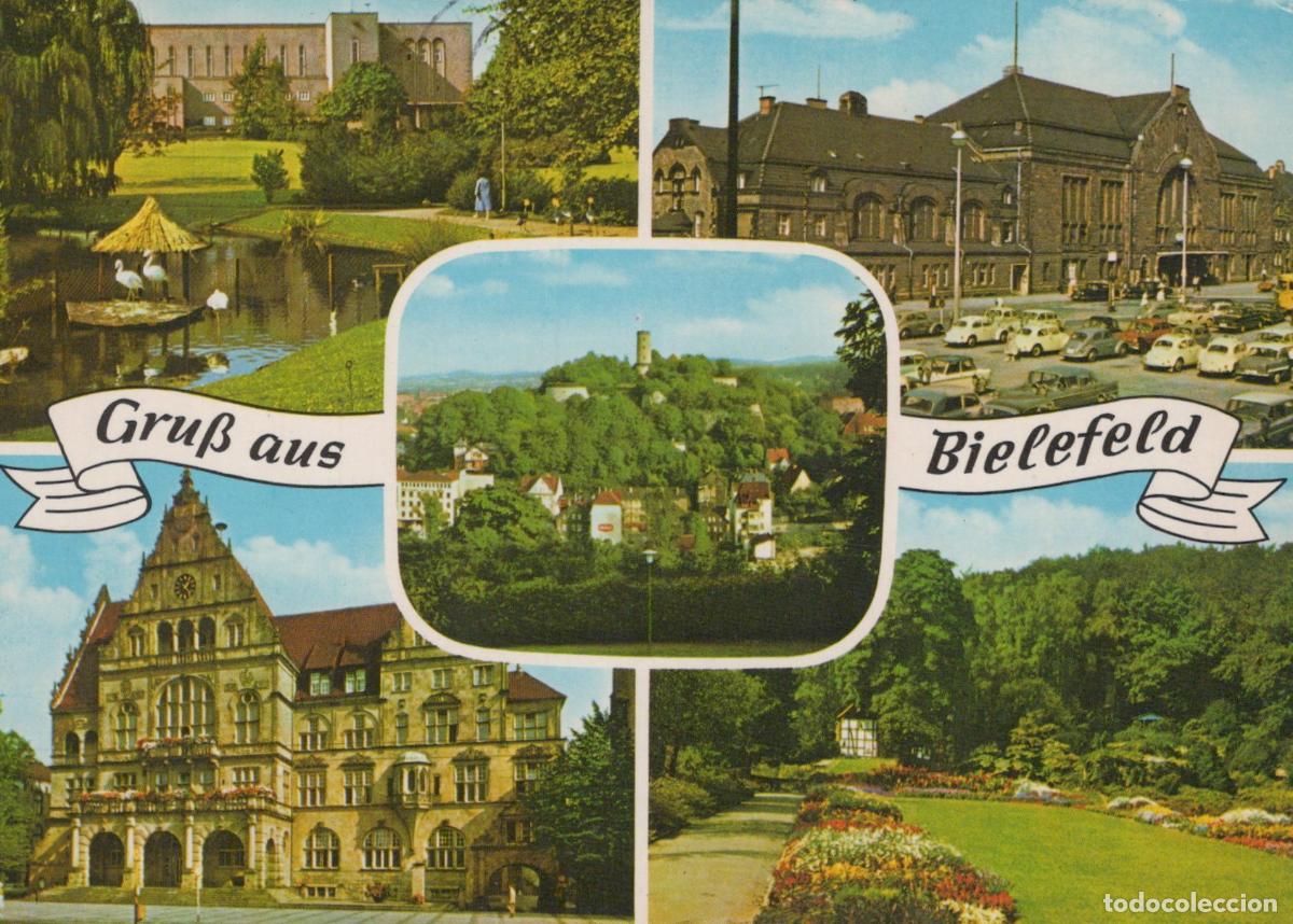 Postales: Germany Bielefeld Collage Of City Views Castle Park And Train Station *YBB055