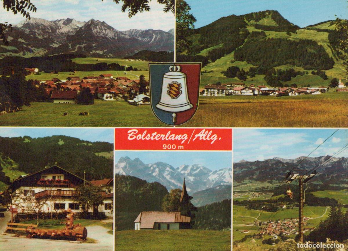 Postales: Germany Bolsterlang Allg&auml;u Mountain Village Landscape Church Coat Of *YBB068