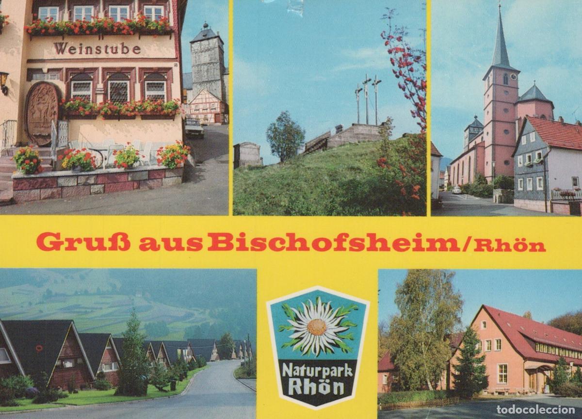 Postales: Germany Bischofsheim Rh&ouml;n Multi View Weinstube Church Landscape *YBB056