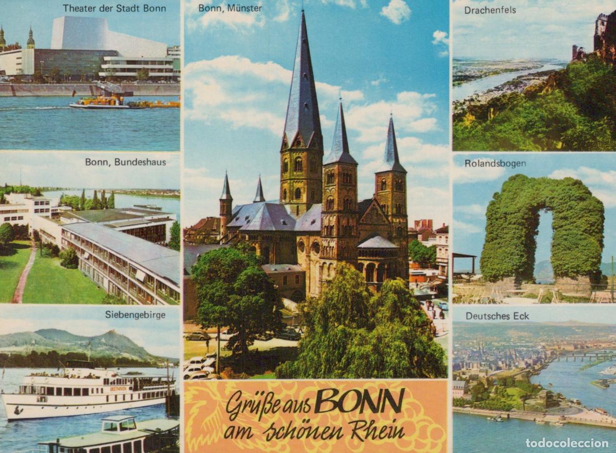 Postales: Germany Bonn Multi View With Cathedral Bundeshaus And Rhine River *YBB073