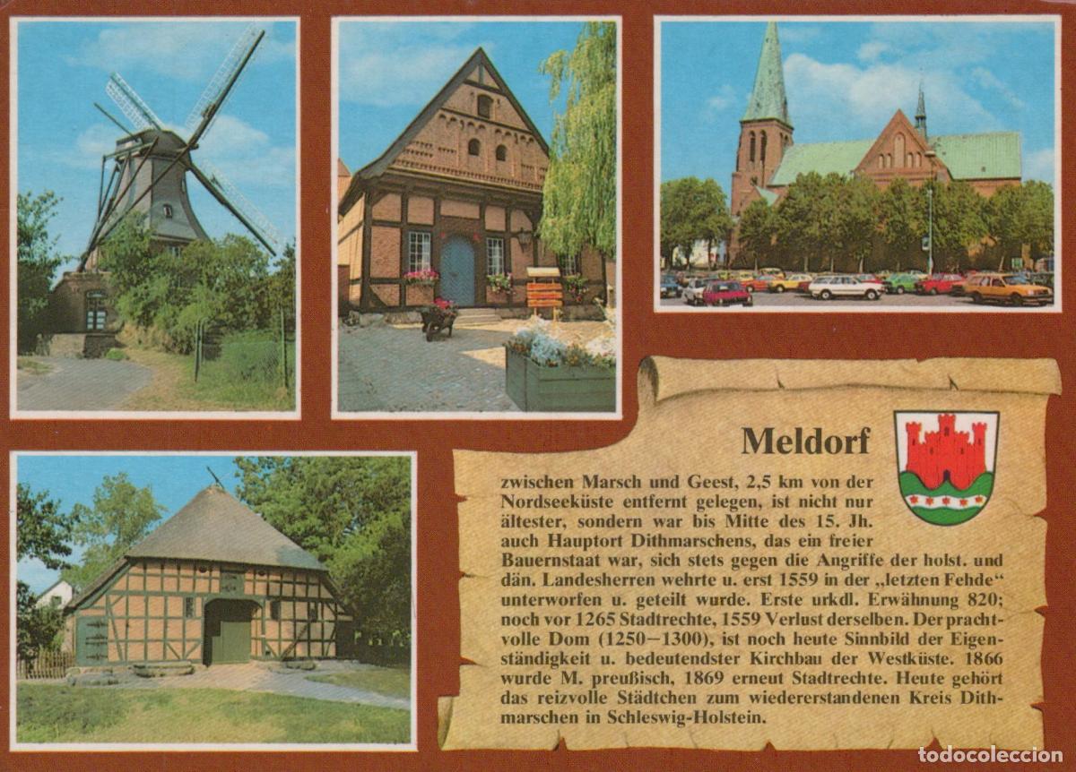 Cartes Postales: Germany Meldorf Windmill Town Hall Cathedral And Farmhouse Views *YBB098