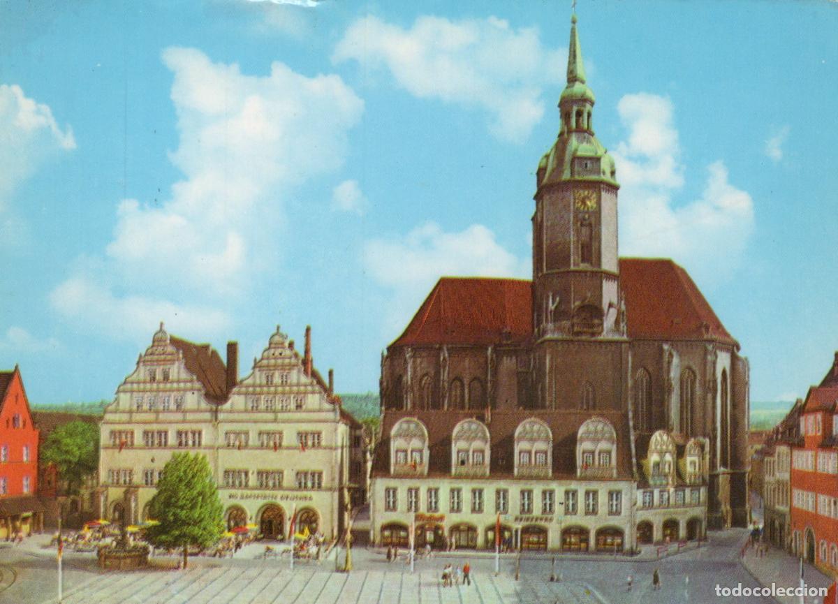 Postkarten: Germany Naumburg Wilhelm Pieck Platz Town Square With St Wenzel's Church *YBB117