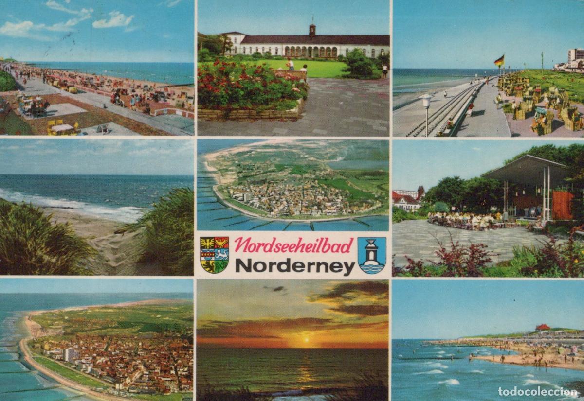 Cartes Postales: Germany Norderney North Sea Health Resort Multi View Beach Coast Sunset *YBB132