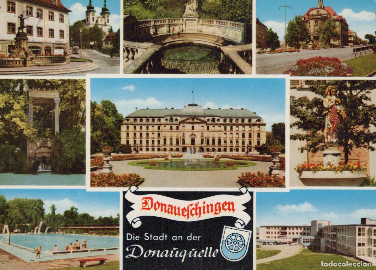 Cartes Postales: Germany Donaueschingen Multi View With Palace Fountains And Pool *YBB100