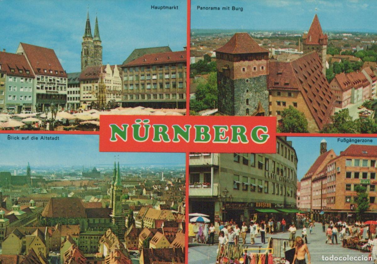 Cartes Postales: Germany Nuernberg Nuernberg City Views Hauptmarkt Panorama With Castle *YBB140