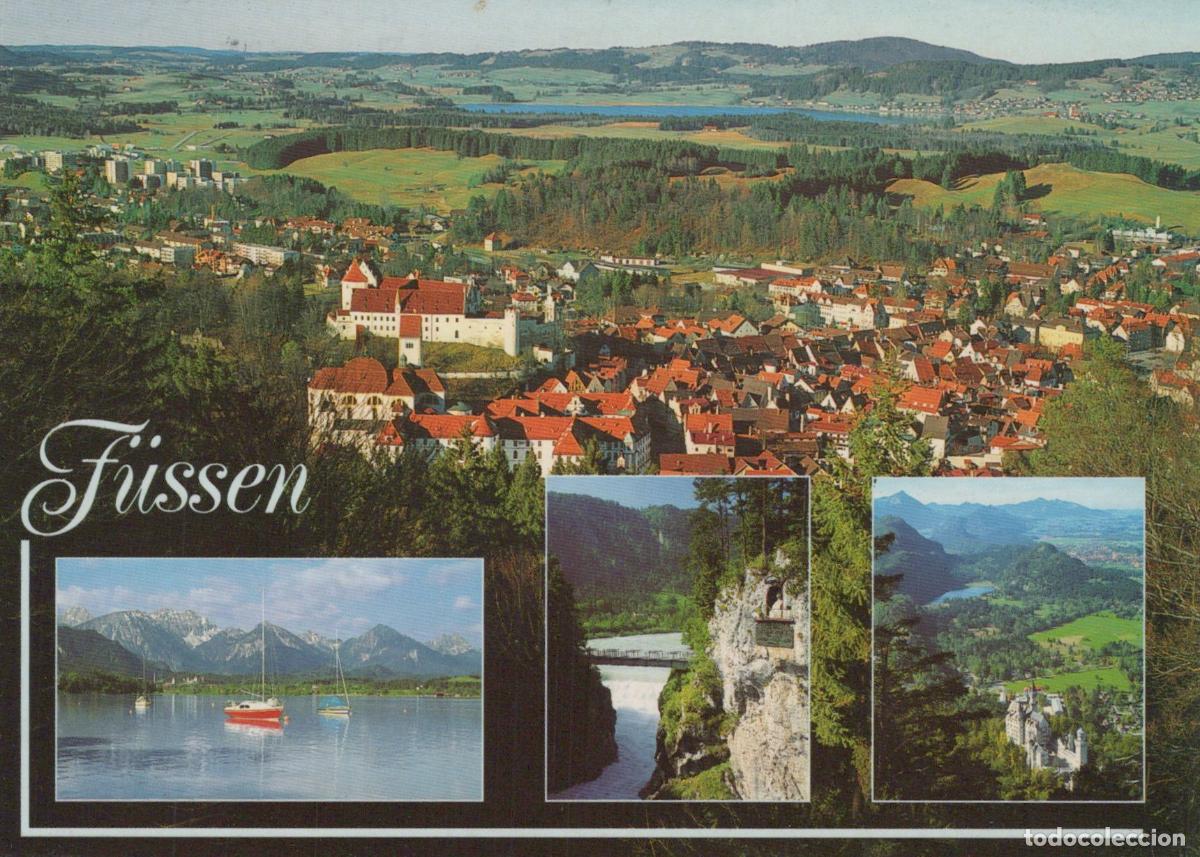 Cartes Postales: Germany F&uuml;ssen Panoramic View With Castle And Lake Forggensee *YBB173
