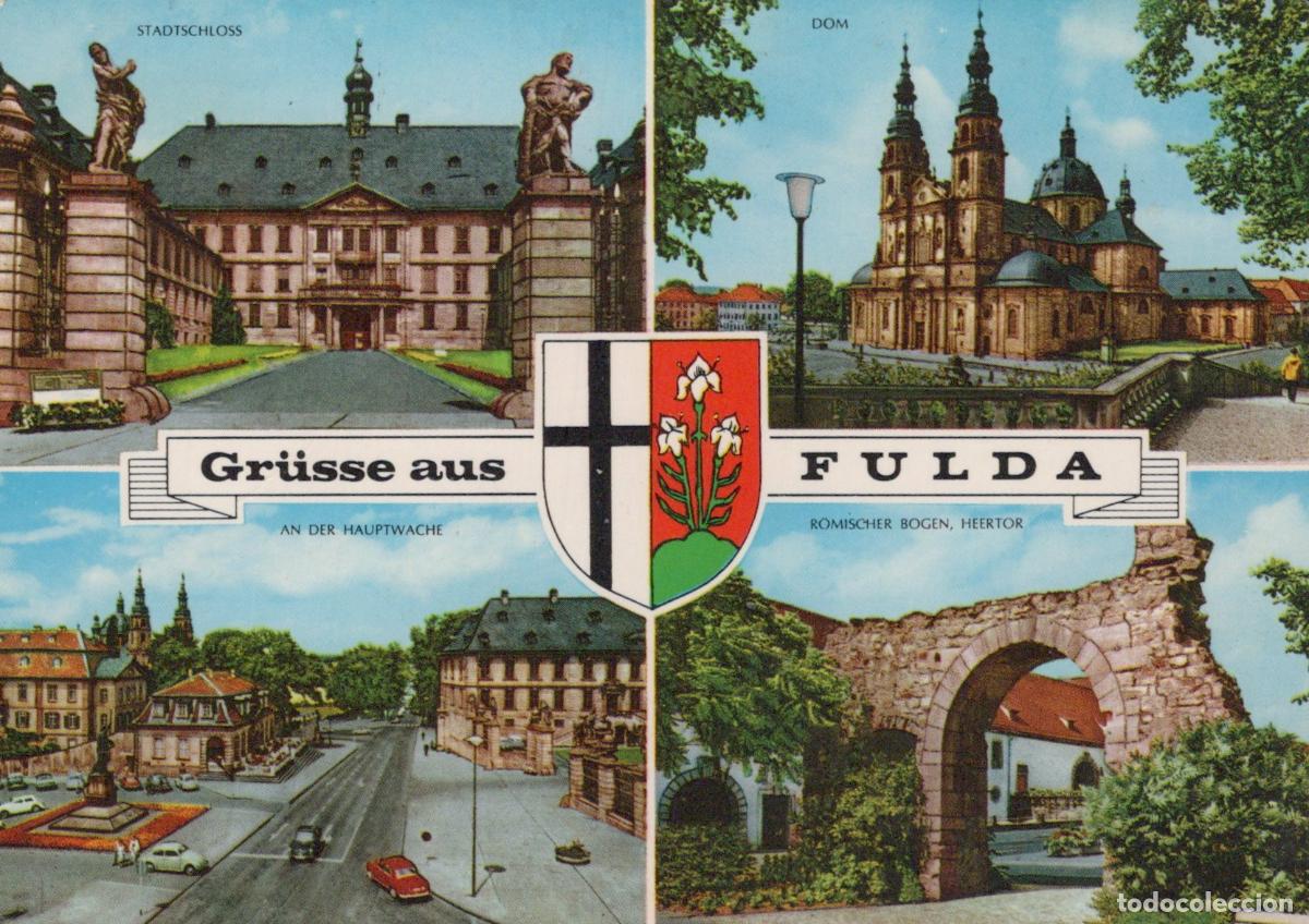 Cartes Postales: Germany Fulda Greetings From With City Castle Cathedral And Roman Arch *YBB178