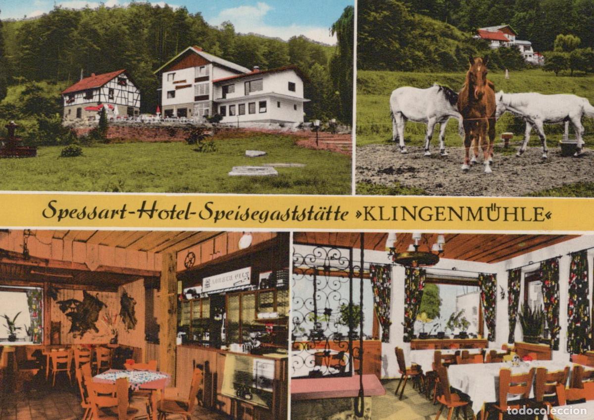 Cartes Postales: Germany Spessart Hotel Klingenm&uuml;hle Gem&uuml;nden Am Main With Horses *YBB169