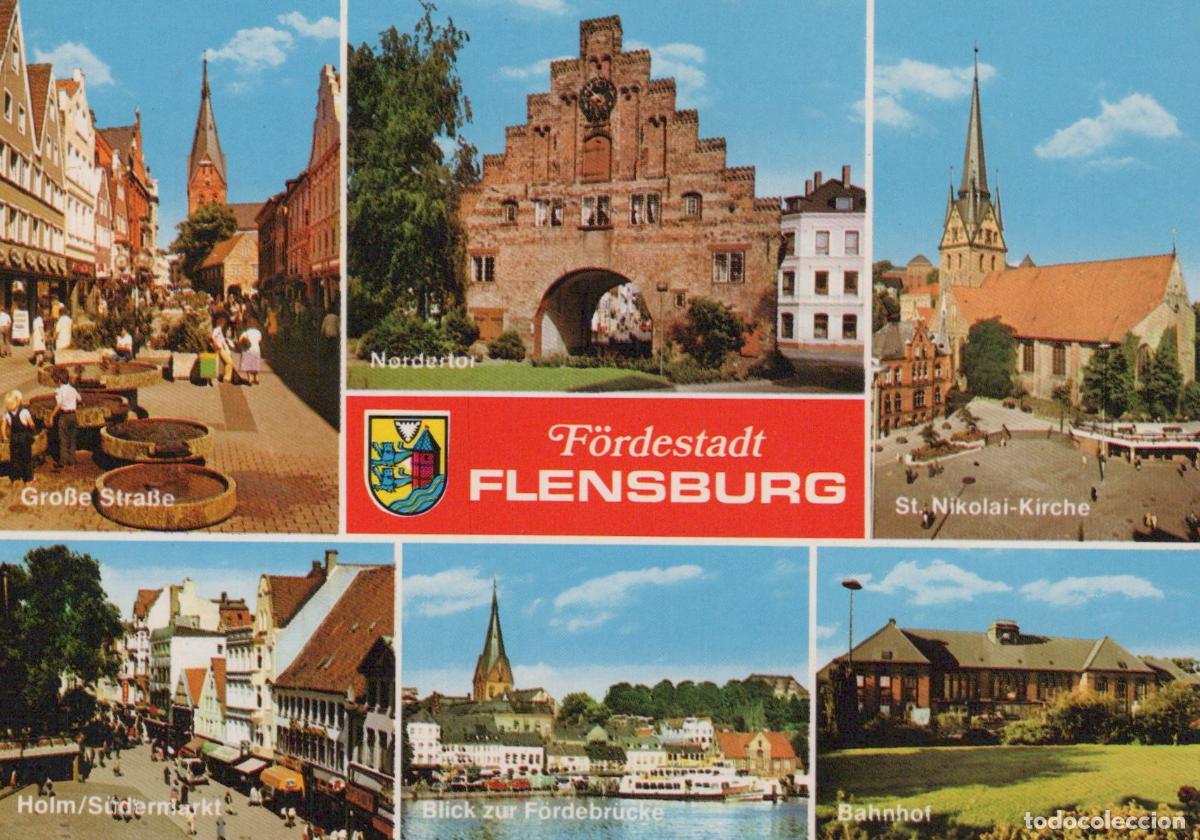 Cartes Postales: Germany Flensburg Multi View Grosse Strasse Nordertor St Nikolai Church *YBB195