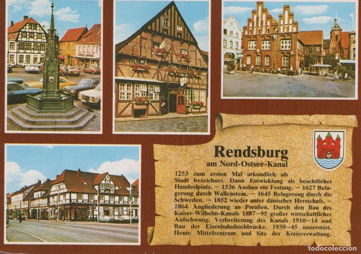 Postkarten: Germany Rendsburg Historic Buildings Fountain And City Views *YBB228