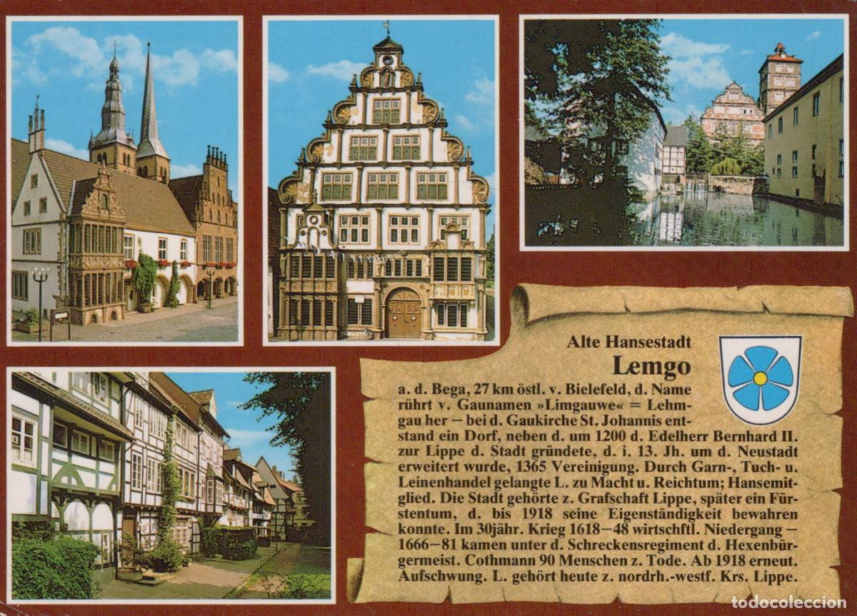 Postkarten: Germany Lemgo Historic Buildings Marketplace And Canal Views *YBB214