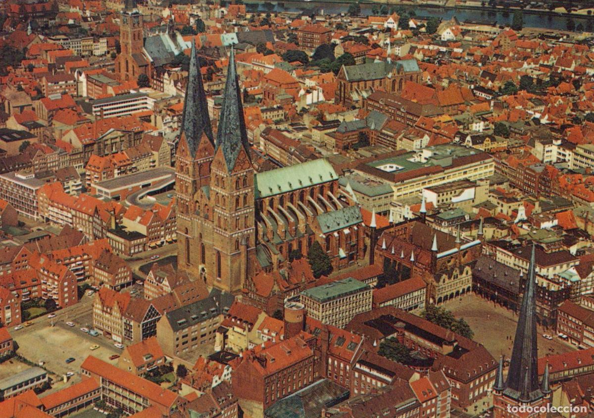 Postkarten: Germany Ahrensburg L&uuml;beck Aerial View Of City With St Marien Church And *YBB219
