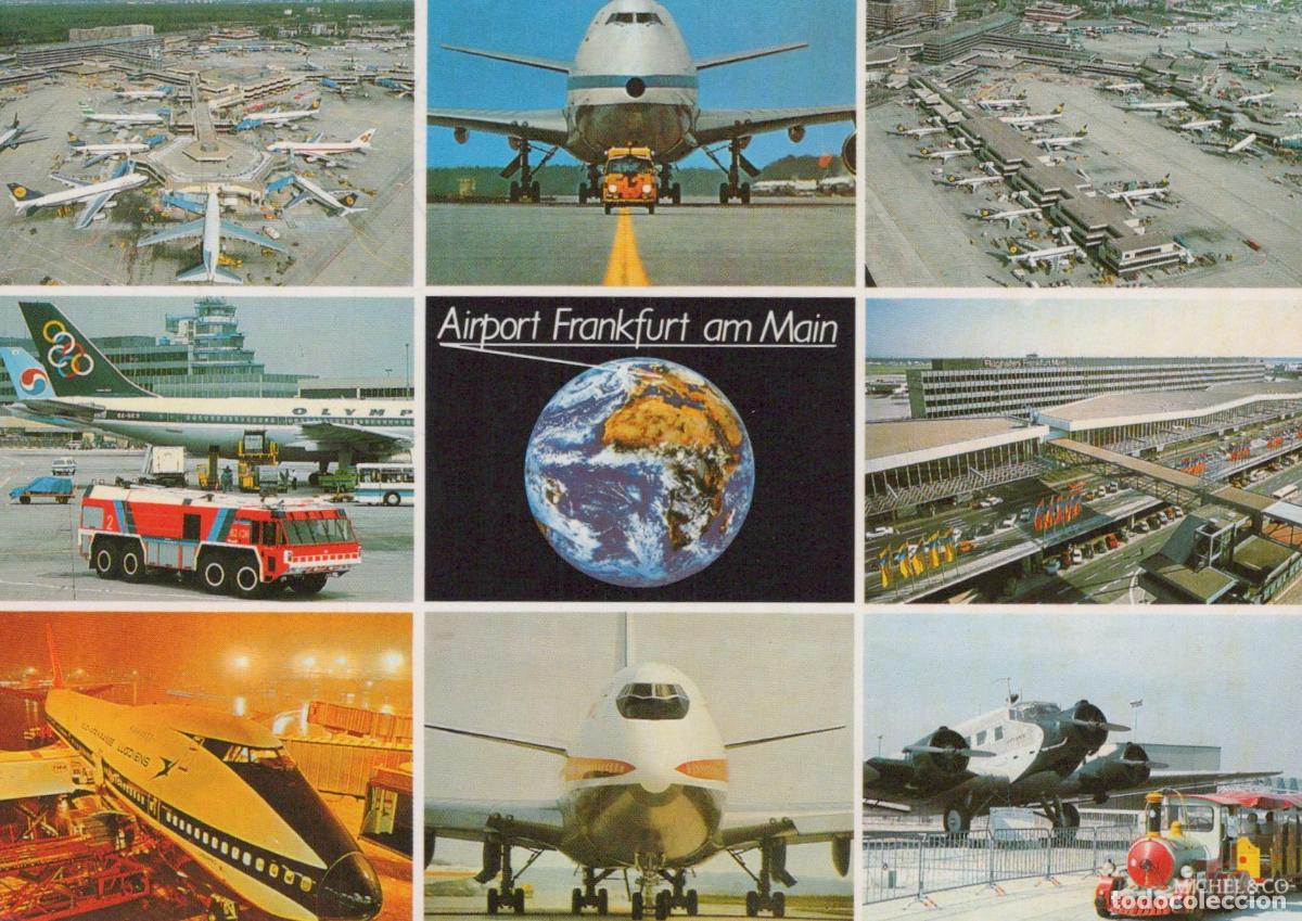 Cartoline: Germany Frankfurt At The Main Airport Multi View With Airplanes *YBB192