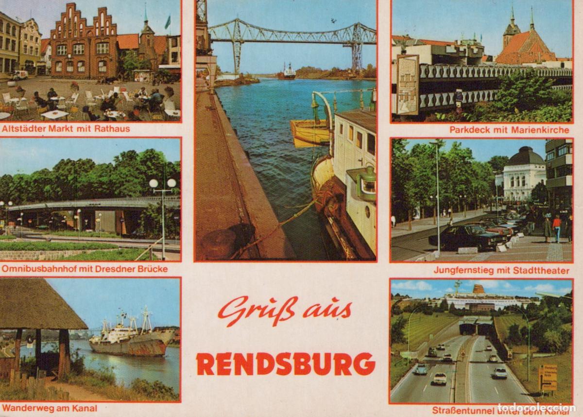 Cartoline: Germany Rendsburg Multi View With Market Bridge Canal And City Scenes *YBB250