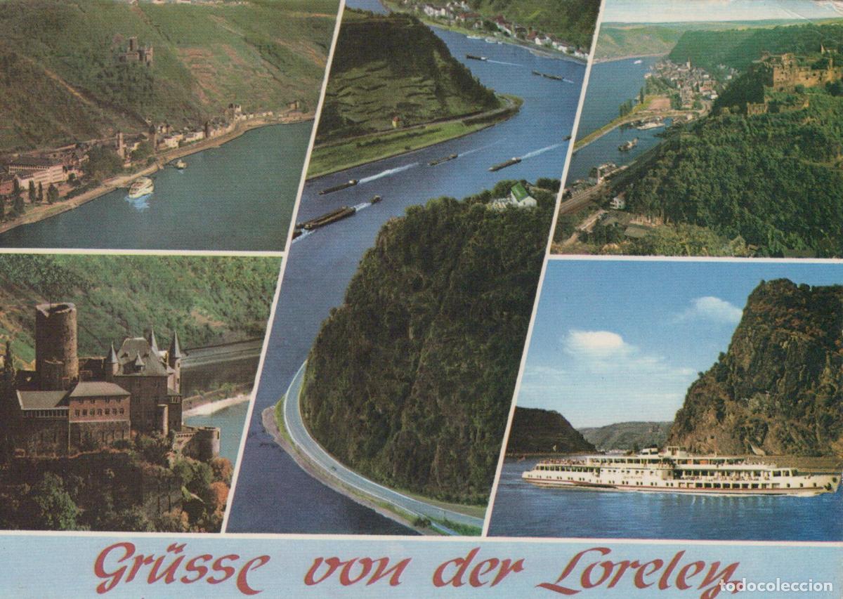 Cartoline: Germany Loreley Collage Of Rock Rhine River And Castles *YBB221