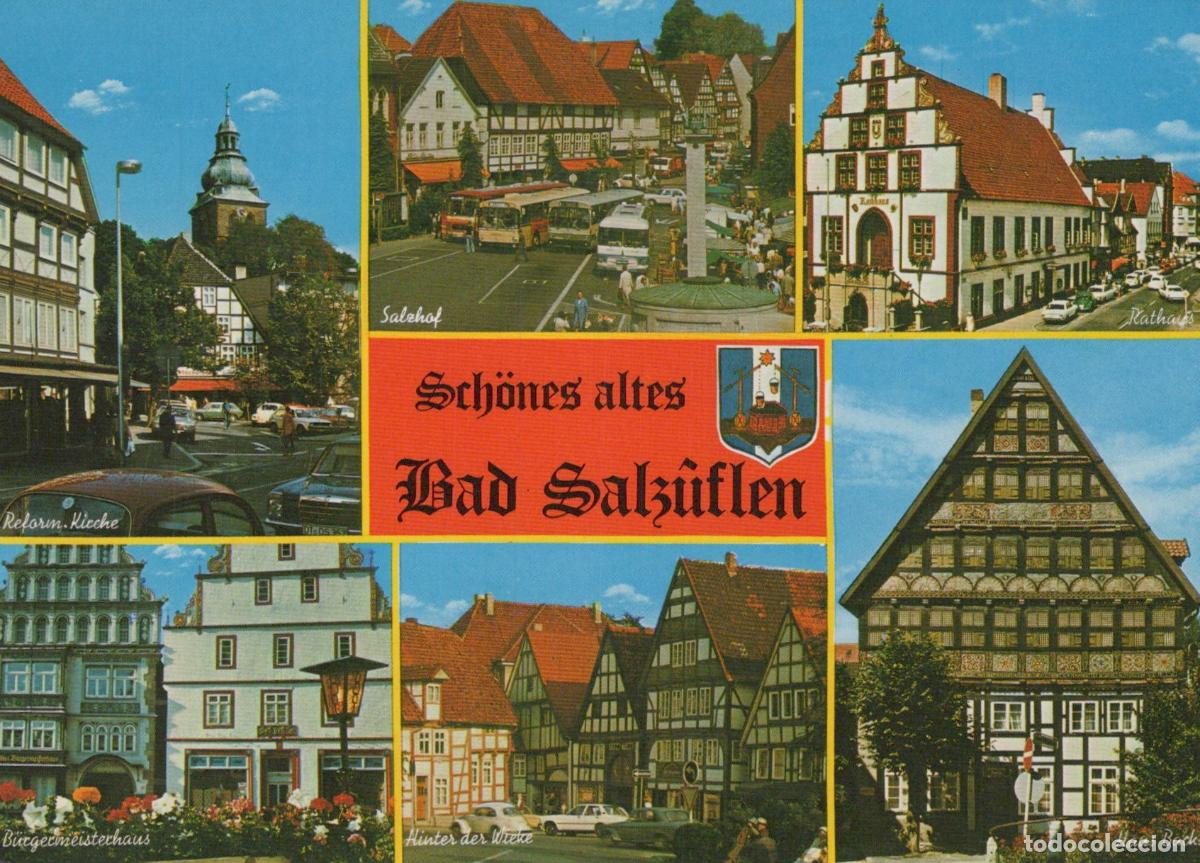 Cartoline: Germany Bad Salzuflen Collage Of Historic Buildings And Street Scenes *YBB212
