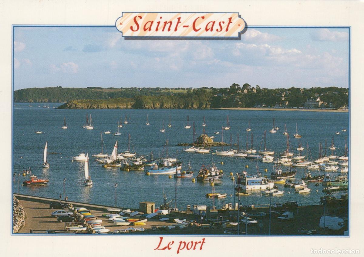 Cartoline: France Saint Cast Port Brittany Coastal Landscape With Boats *YBB278