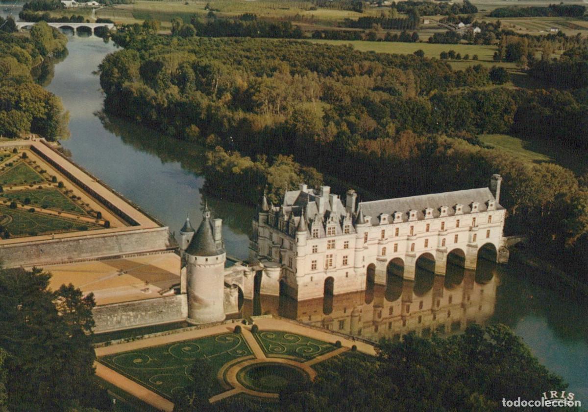 Cartoline: France Chenonceaux Chateau De Chenonceau Aerial View River Cher Gardens *YBB283