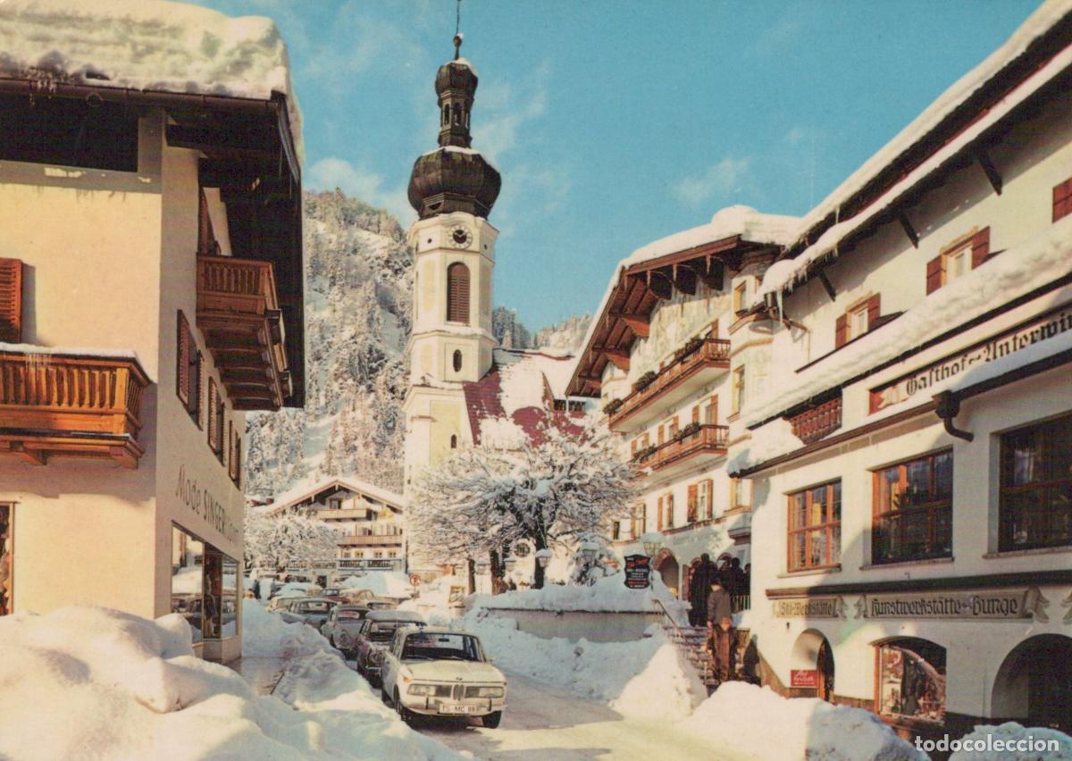 Cartoline: Germany Reit Im Winkl Village Square With Hausberg Winter Snow Scene *YBB236