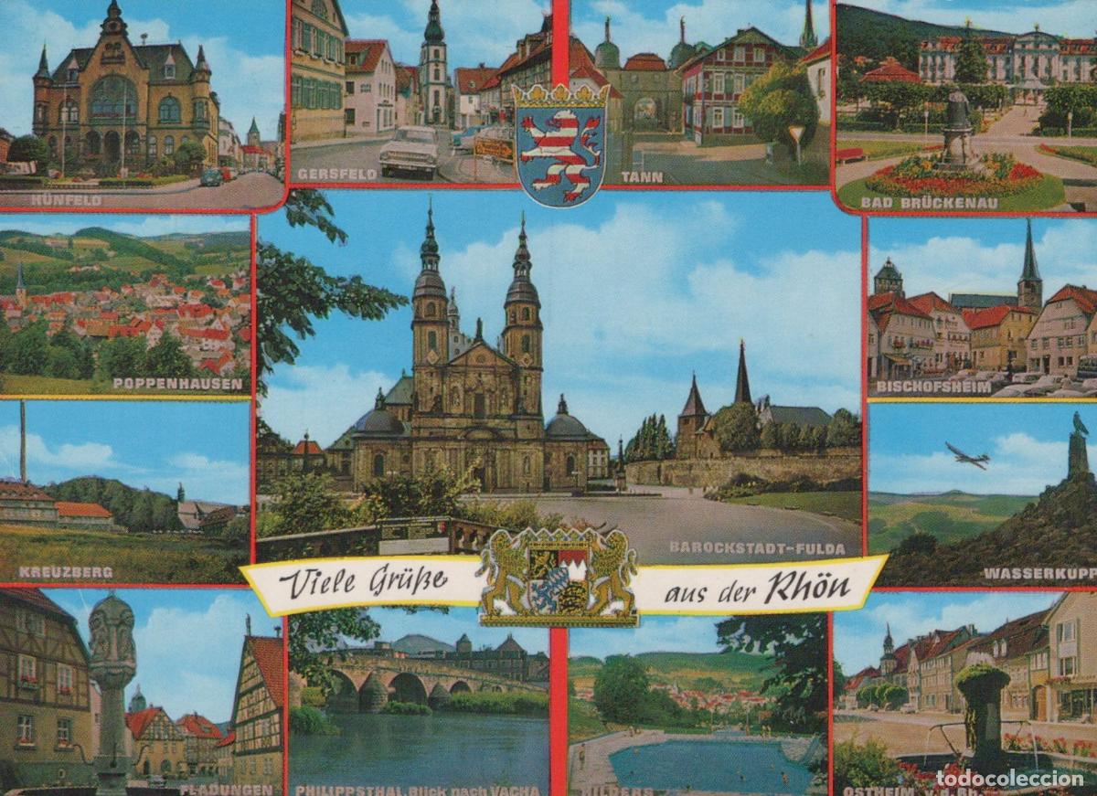 Cartoline: Germany Fulda Rh&ouml;n Region Multi View With H&uuml;nfeld Gersfeld *YBB227