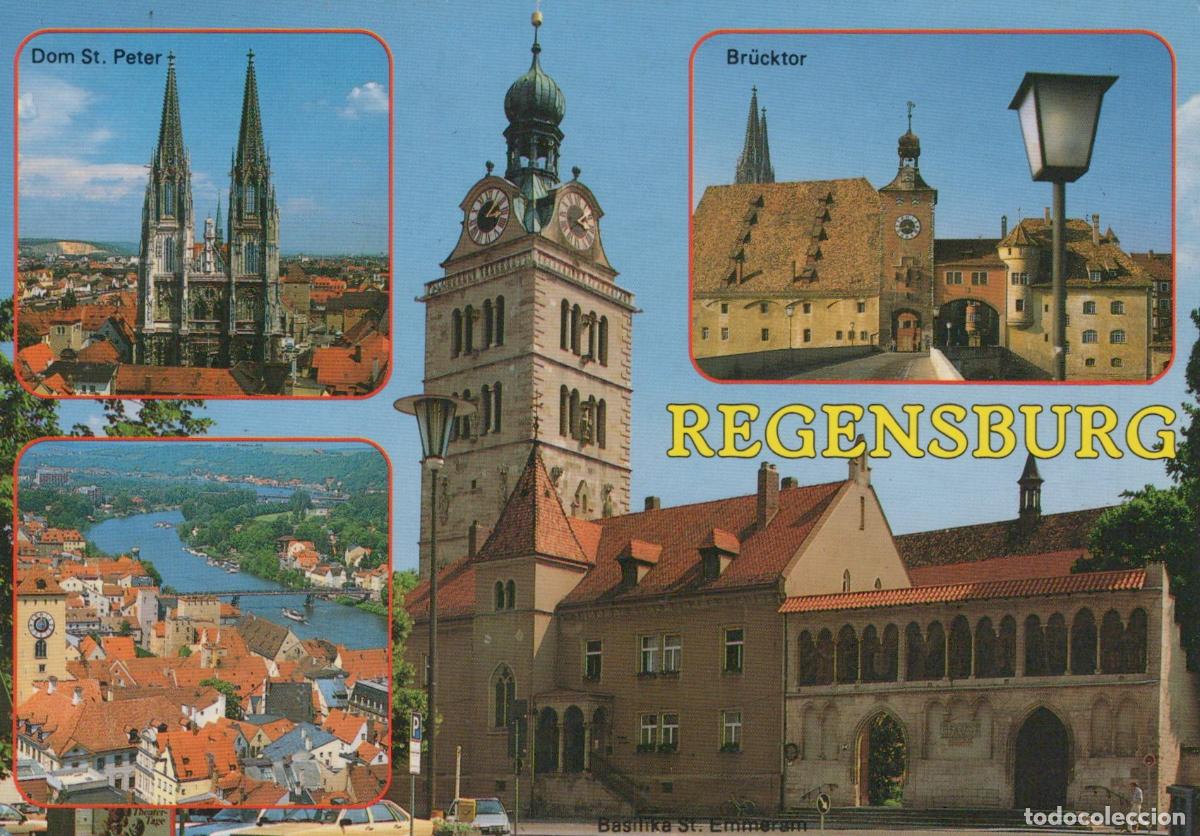 Cartoline: Germany Regensburg Cathedral St Peter Br&uuml;cktor Basilica St Emmeram City *YBB241