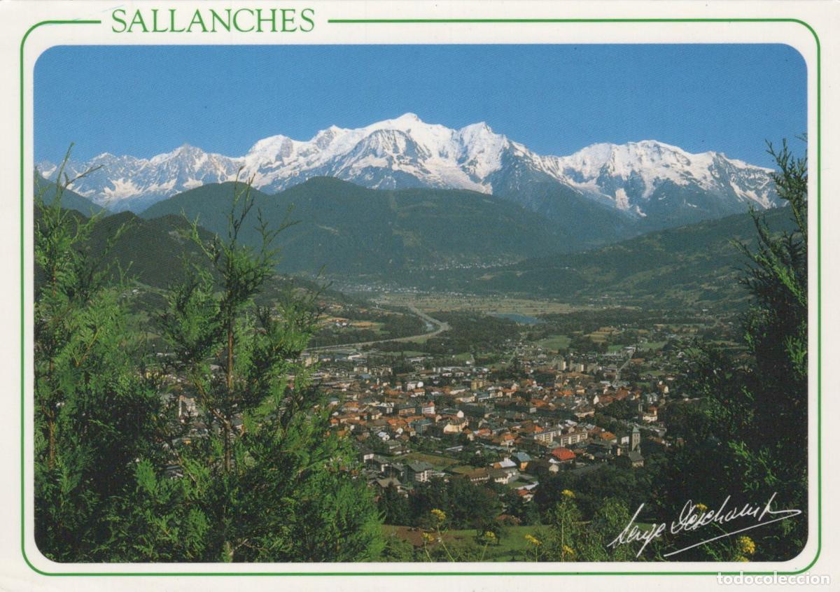 Cartoline: France Sallanches Haute Savoie General View And Mont Blanc Chain *YBB293