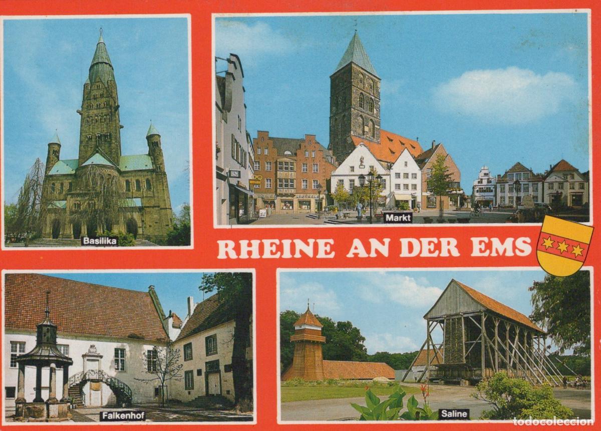 Cartoline: Germany Rheine At The Ems Basilica Market Falkenhof Saline Views *YBB246