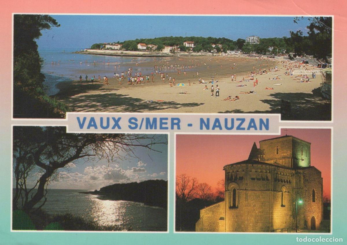 Cartoline: France Vaux Sur Mer Nauzan Beach Coastline And Romanesque Church At *YBB284