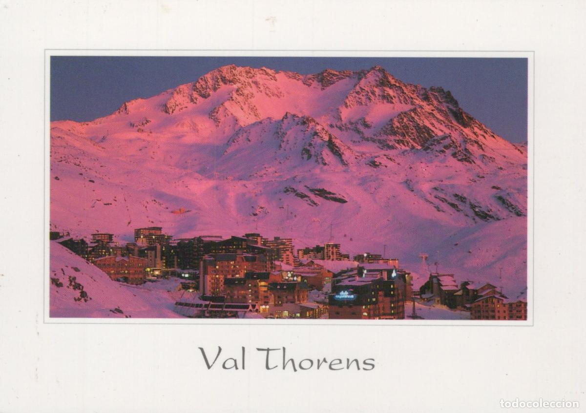 Cartoline: France Val Thorens Snowy Mountain Village At Sunset Winter Landscape *YBB308