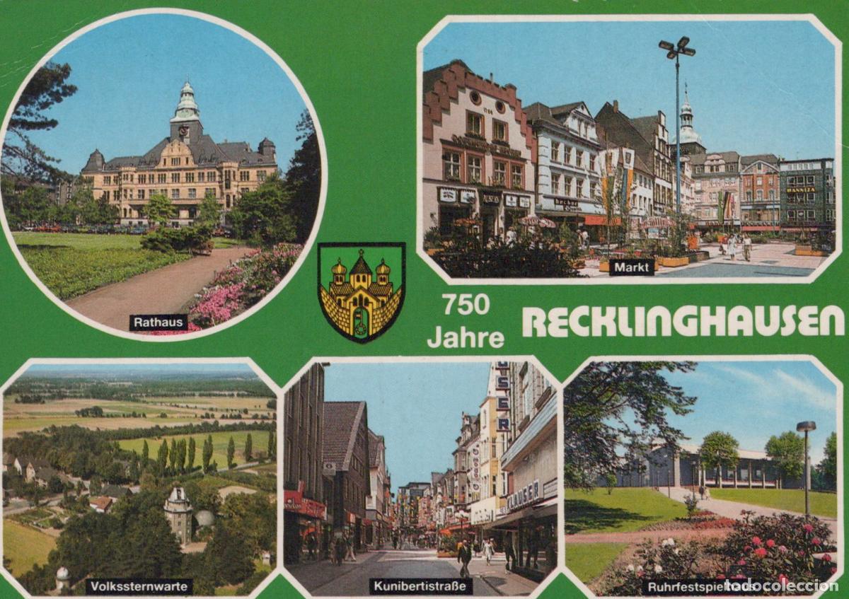 Postkarten: Germany Recklinghausen 750 Years Town Hall Market Kunibertistrasse *YBB247