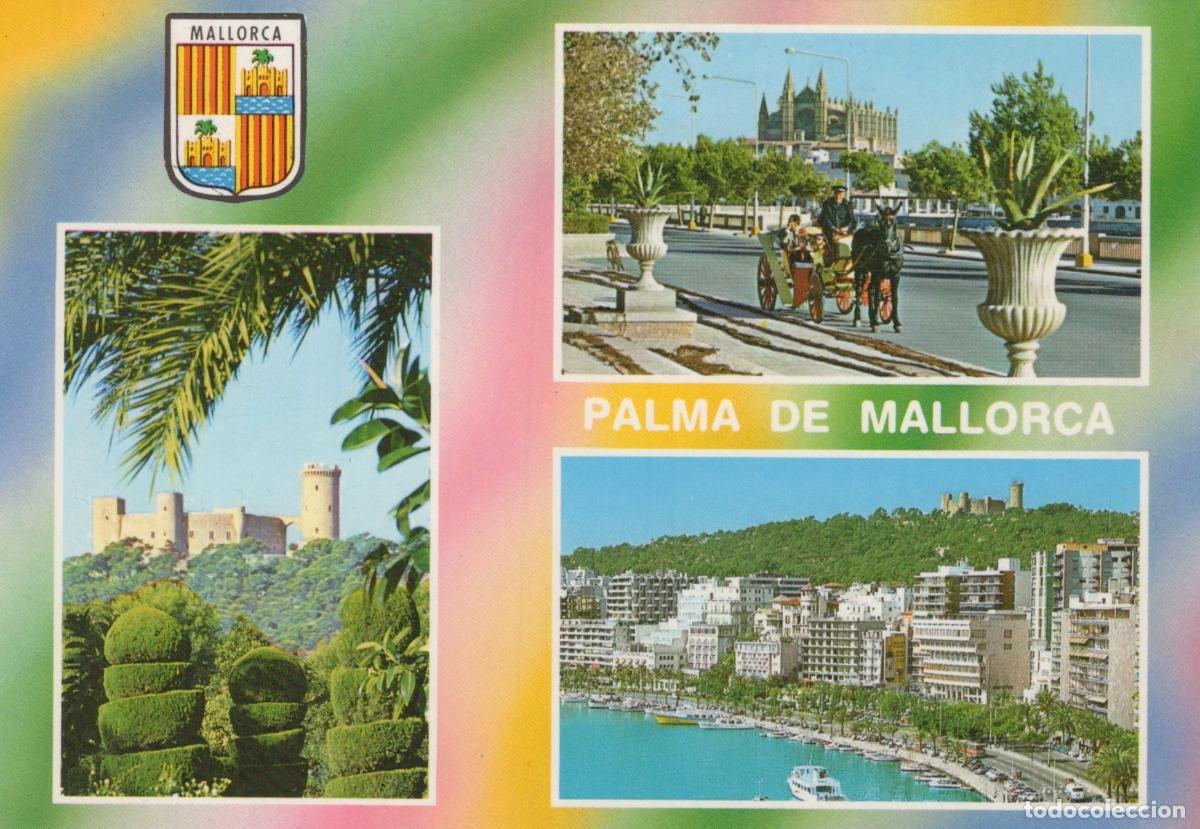 Postales: Spain Palma De Mallorca Cathedral Bellver Castle And Harbor View *YBB318