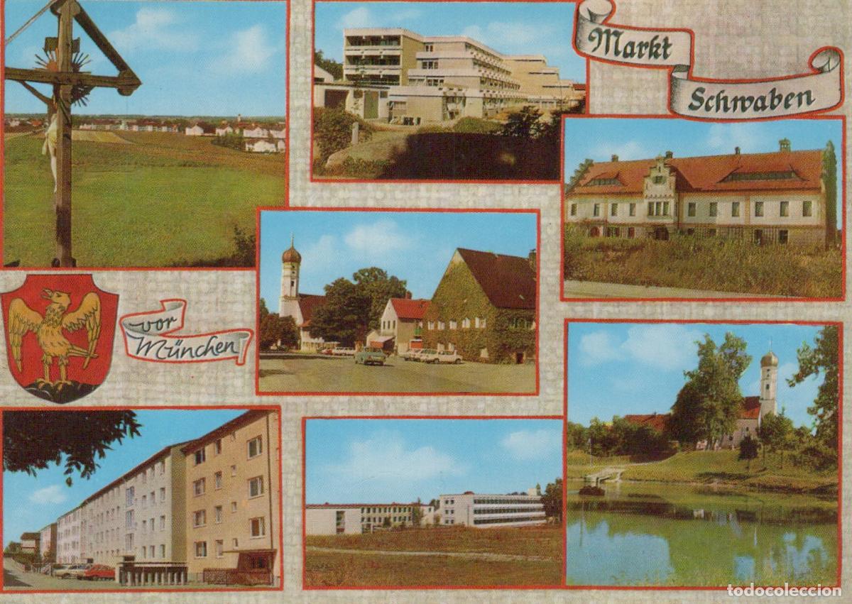 Postales: Germany Market Schwaben Multi View With Buildings And Landscape *YBB266