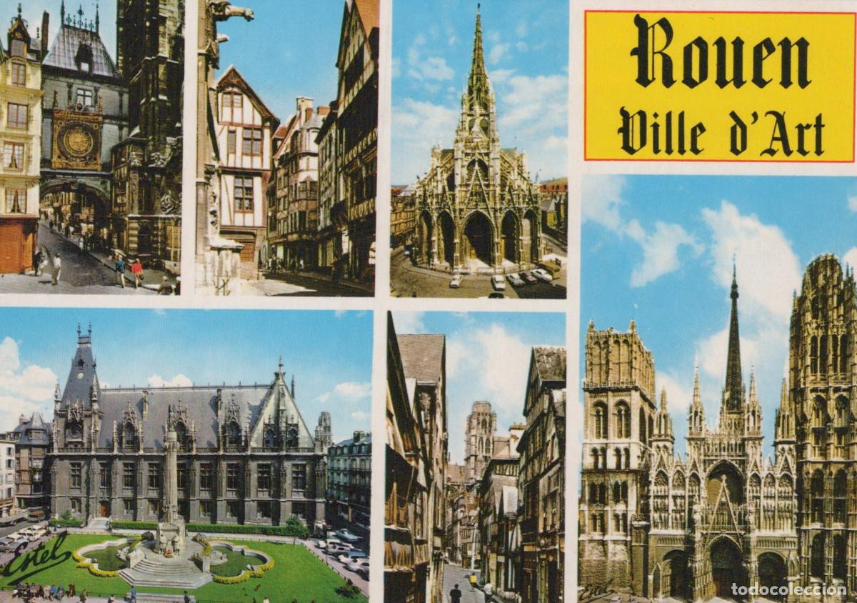 Cartes Postales: France Rouen City Of Art Le Gros Horloge Courthouse Cathedral *YBB325