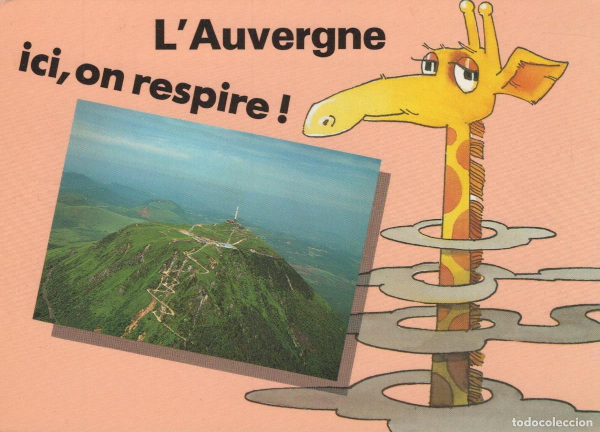 Cartes Postales: France Aigueperse Puy De Dome Auvergne Aerial View With Giraffe Cartoon *YBB336