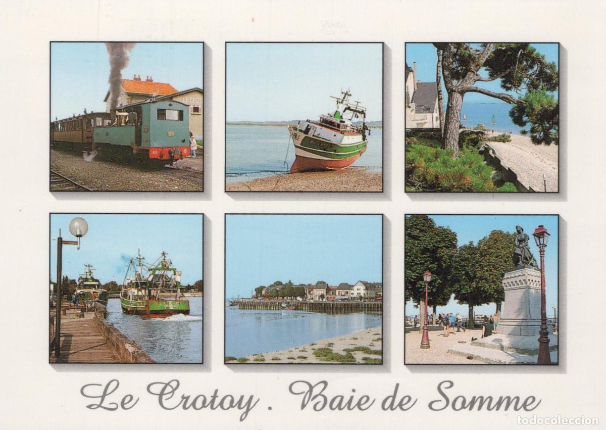 Cartes Postales: France Le Crotoy Bay Of Somme Multi View Fishing Boats Train Statue *YBB319